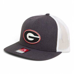 Georgia Bulldogs Power G 3D Wool Blend Flat Bill Hat- Heather Charcoal/ White